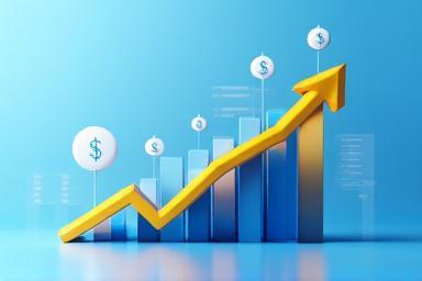 Graph showing financial growth and asset allocation strategy